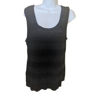 ---  Black Gray Srriped Tank Size XL